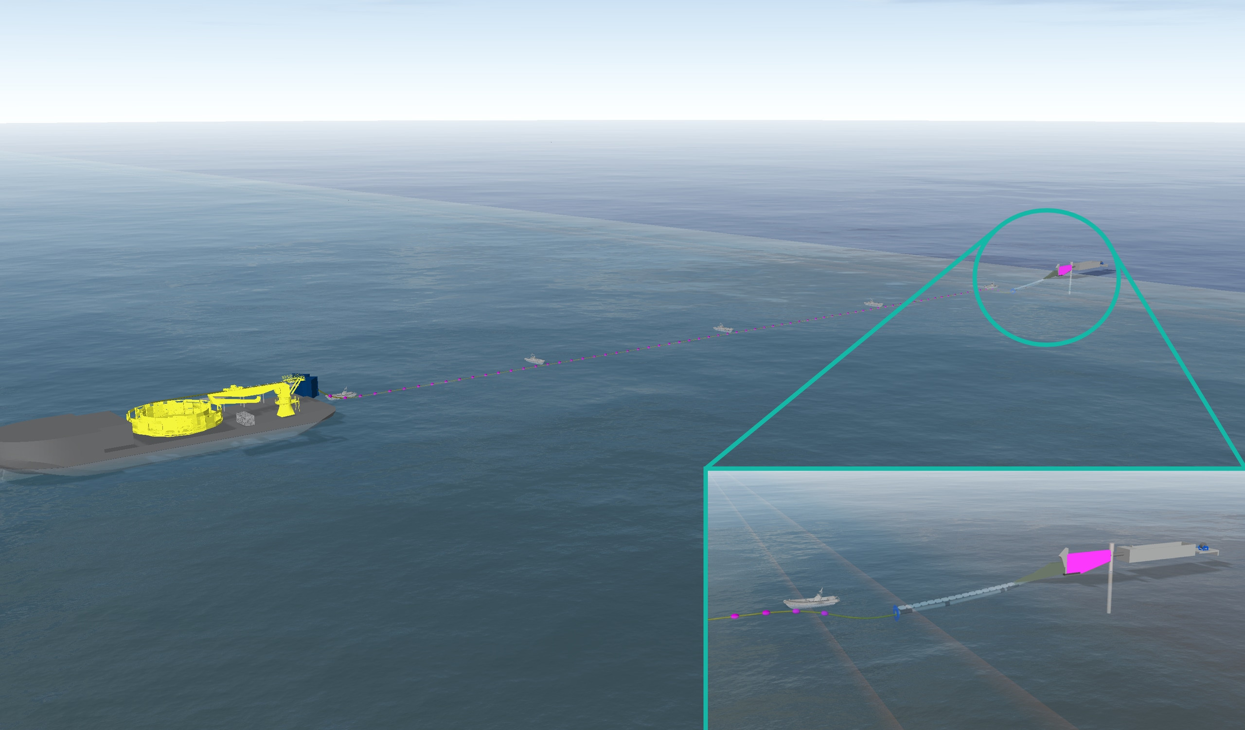 Shore pull-in OrcaFlex model
