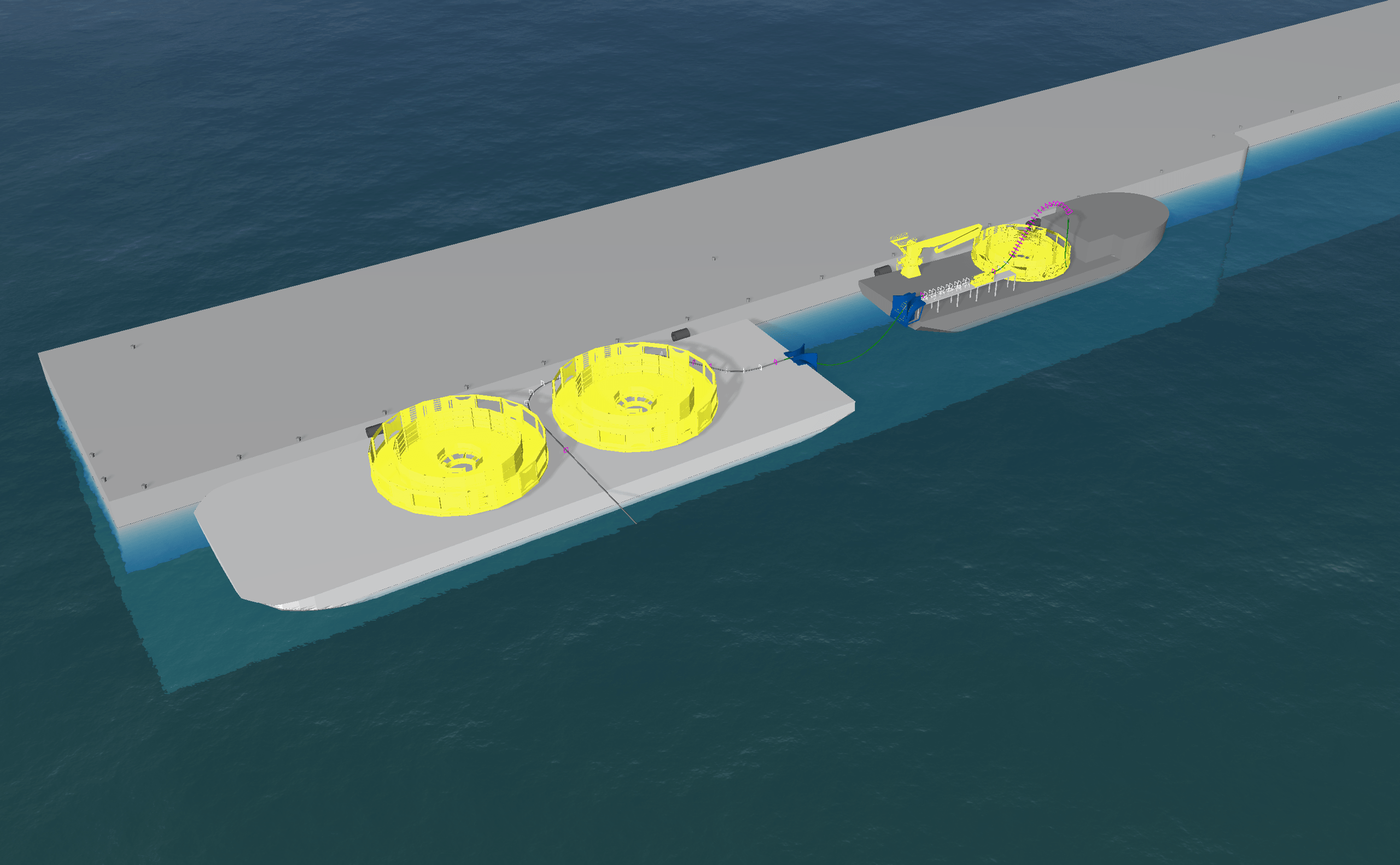 Transpooling OrcaFlex model