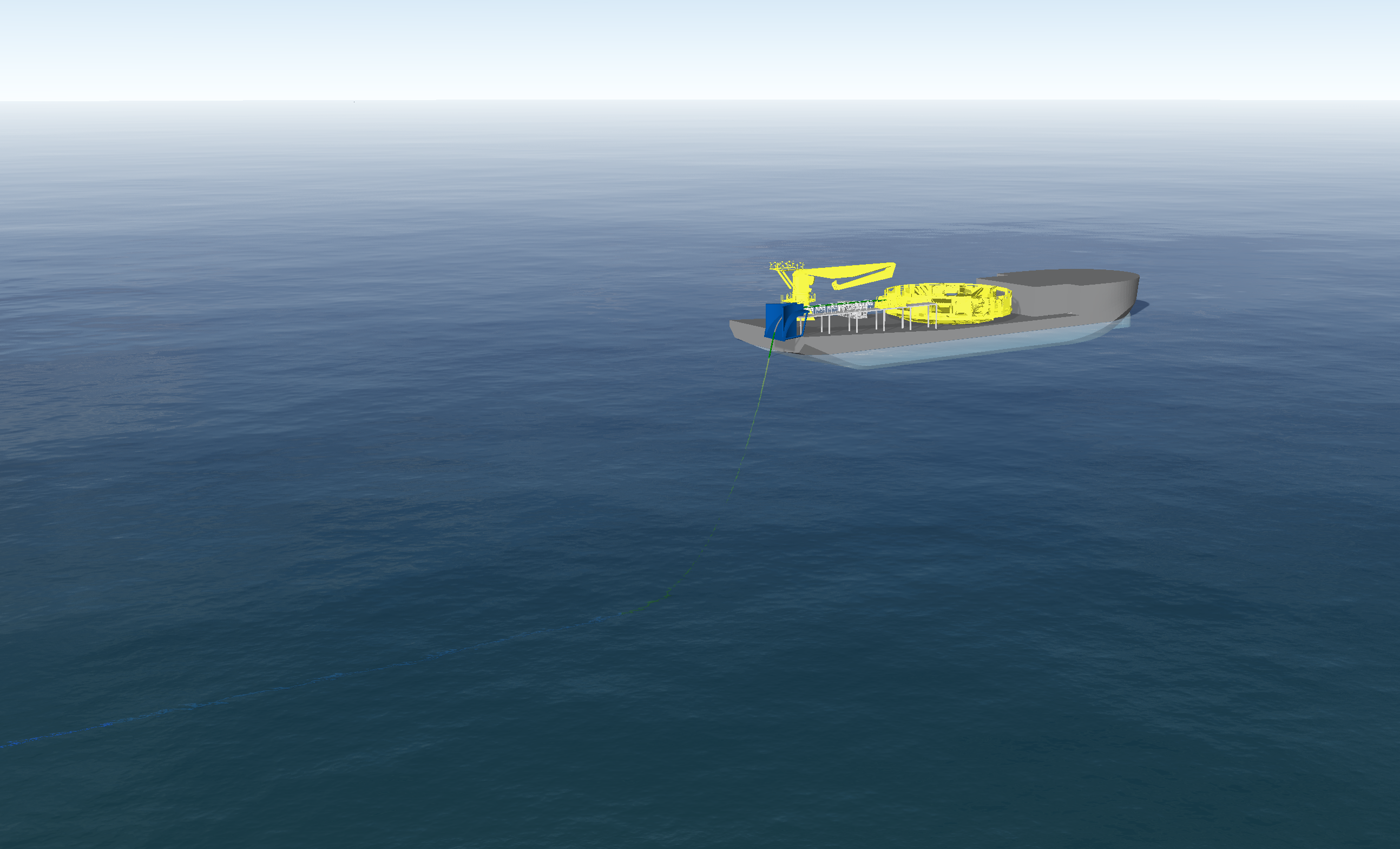 Cable lay OrcaFlex model