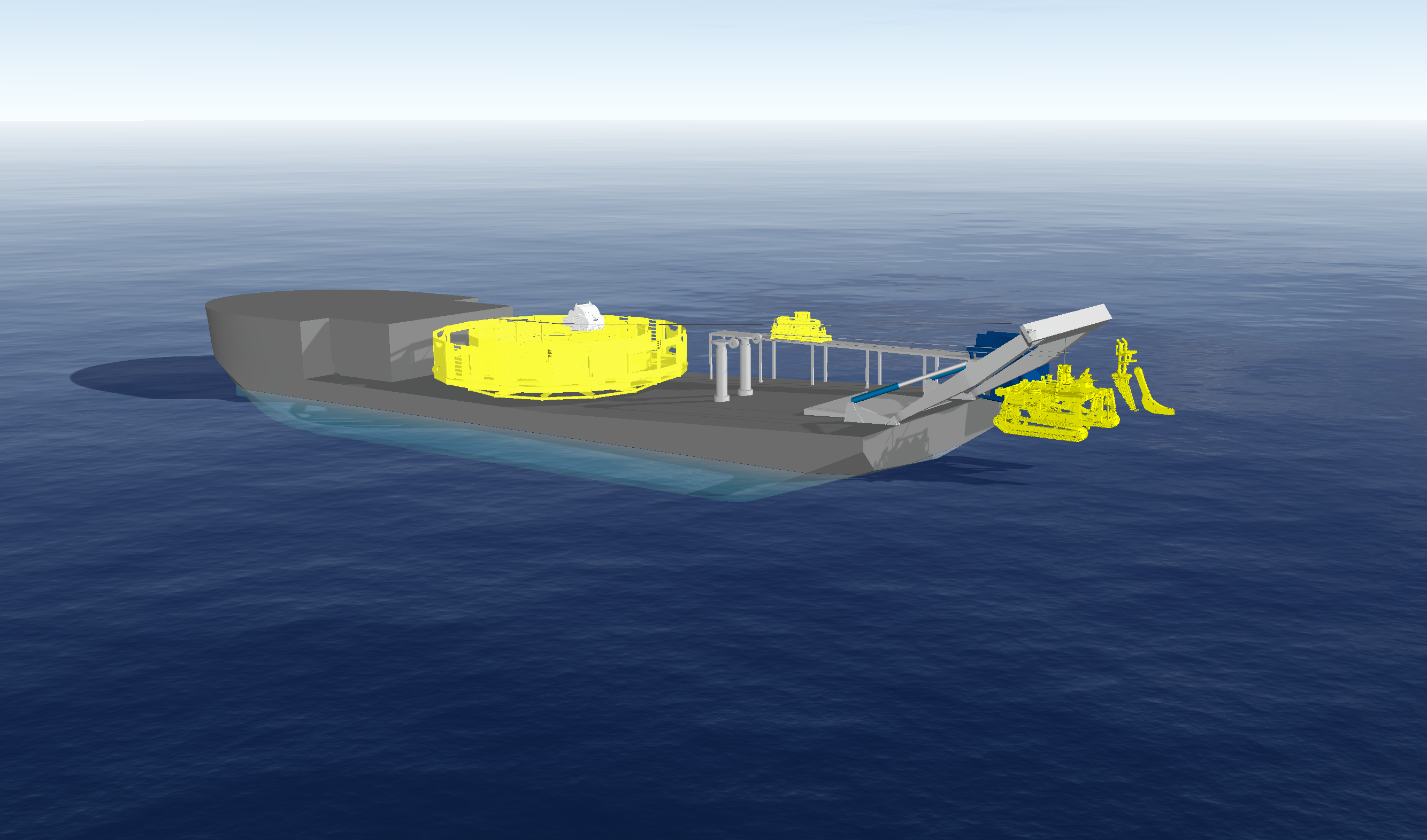 Trencher deployment OrcaFlex model